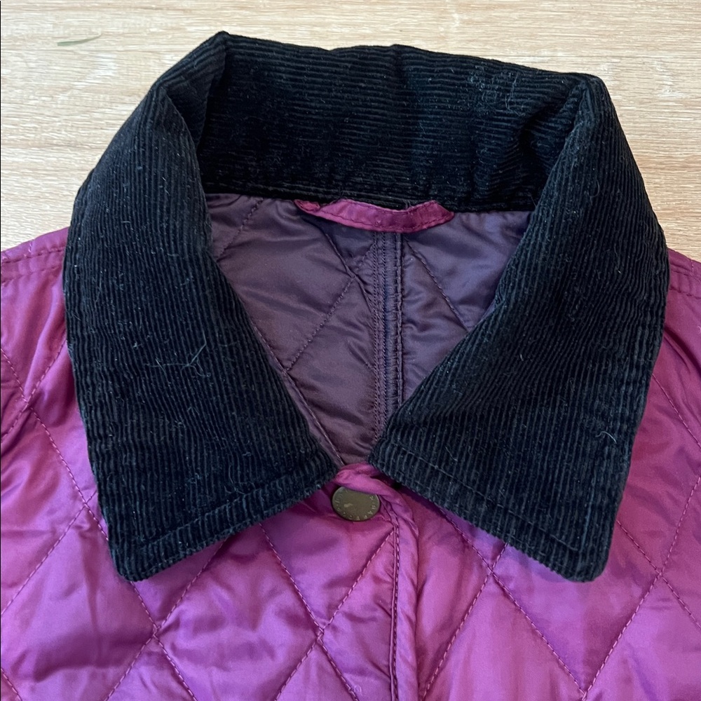Barbour Women’s Summer Liddesdale Quilted Jacket in a rare Dark Cherry Size US 4 - Picture 9 of 14